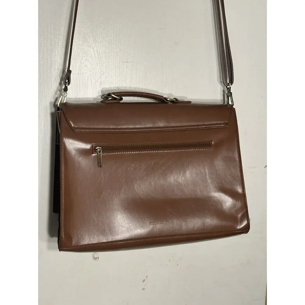 Women's Briefcase Vegan Leather 15.6 inch Laptop Bag for Work Computer Feminine